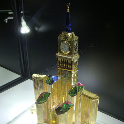 齋月尊禮，圣地縮影 麥加皇家鐘塔水晶模型JY268